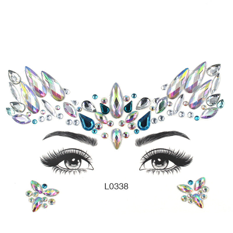 Eye Glitter Rainbow Tattoo Stickers, Sexy Breast Stickers, Colorful Diy Eye Stickers