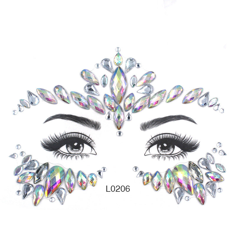 Eye Glitter Rainbow Tattoo Stickers, Sexy Breast Stickers, Colorful Diy Eye Stickers