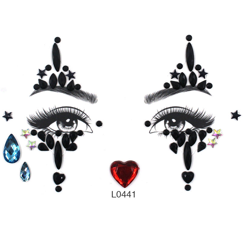 Eye Glitter Rainbow Tattoo Stickers, Sexy Breast Stickers, Colorful Diy Eye Stickers