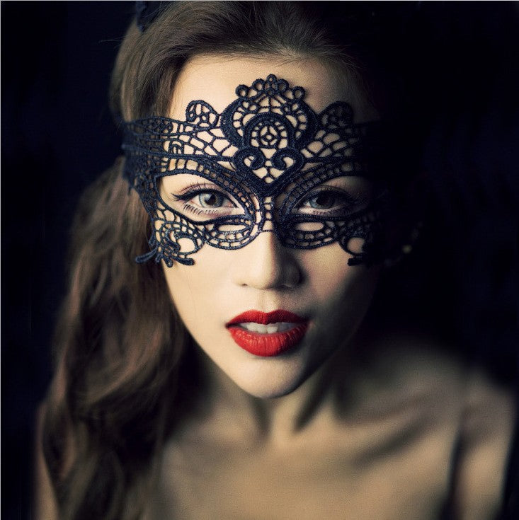 Nightclub Queen Party Sexy Lingerie Accessories Lace Hollow Eye Mask Princess Mask