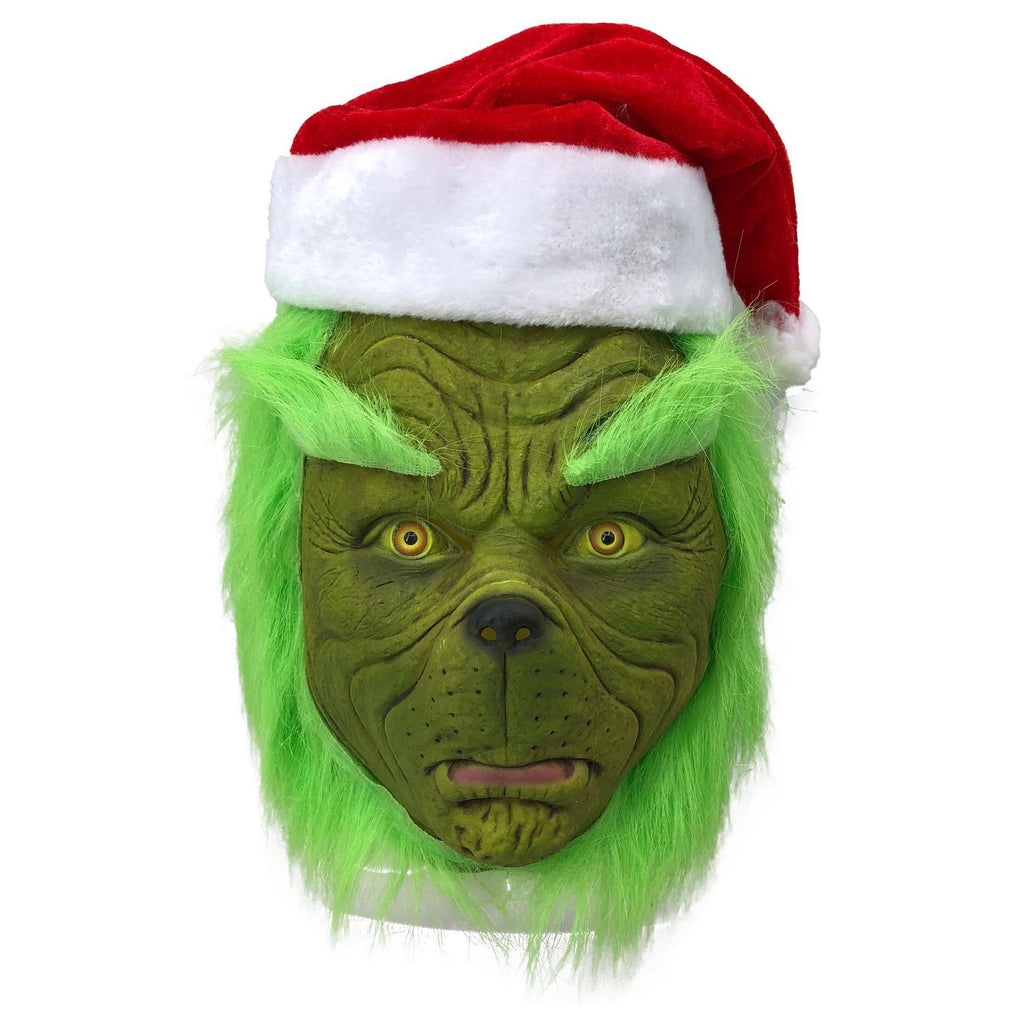 Christmas Costume Geek and Thief Green Grinch Costume Green Grinch Mask