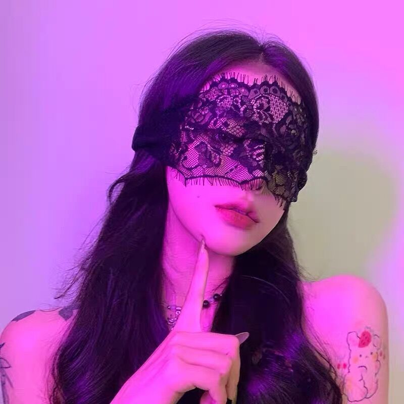 Black Lace Sexy Eye Mask Sexy Bundle Bracelet Props