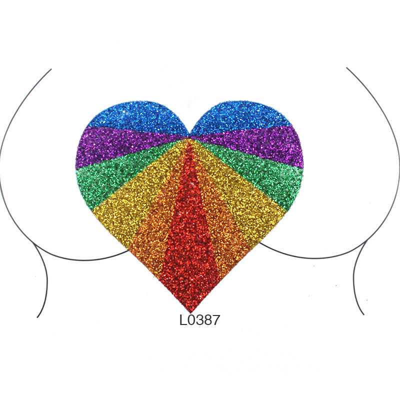 Eye Glitter Rainbow Tattoo Stickers, Sexy Breast Stickers, Colorful Diy Eye Stickers