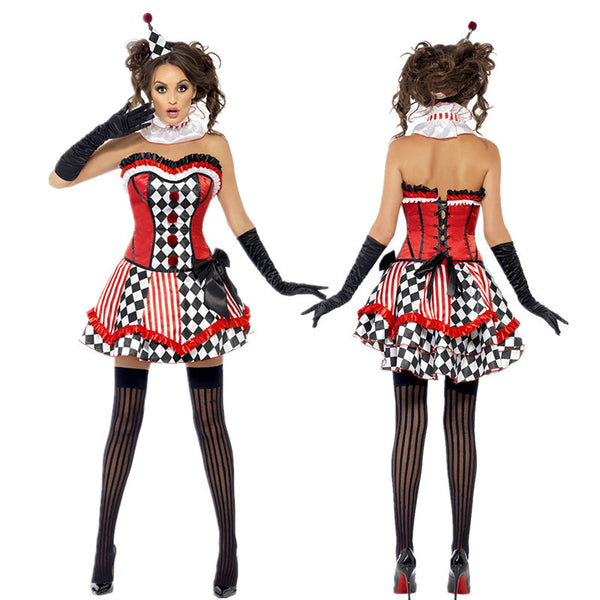 Womens Sexy Clown Costume Outfit, Sexy Clown Halloween Costumes For Wo ...