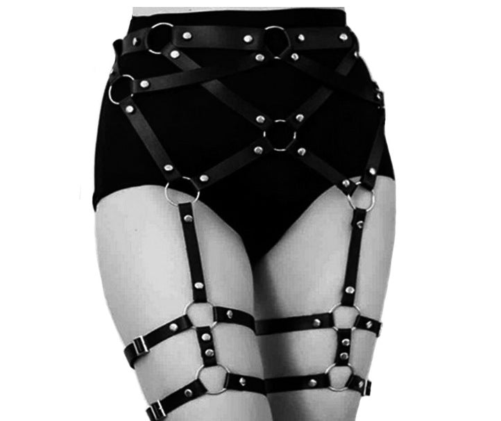 Leather Thigh Sexy Rivet Belt Trim Belt